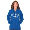 thumbnail image 4 of North Carolina Cute Footprints Beach Unisex Fleece Graphic Zip Up Hoodie Brisco Brands 3X, 4 of 5