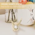 thumbnail image 2 of Golden Ceramic Rabbit Mini Figurine Decor Bunny Statue Bedroom Decore Sculpture Decorate Animal, 2 of 6