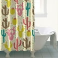 thumbnail image 4 of Desert Cactus Art Shower Curtain - Hotel Style Waterproof Bathroom Decor, Machine Washable & Quick Dry with 12 Hooks (Boho Aesthetic, 72x72 Inches), 4 of 5
