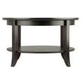 Winsome Wood Genoa Round Coffee Table with Glass Top, Espresso Finish