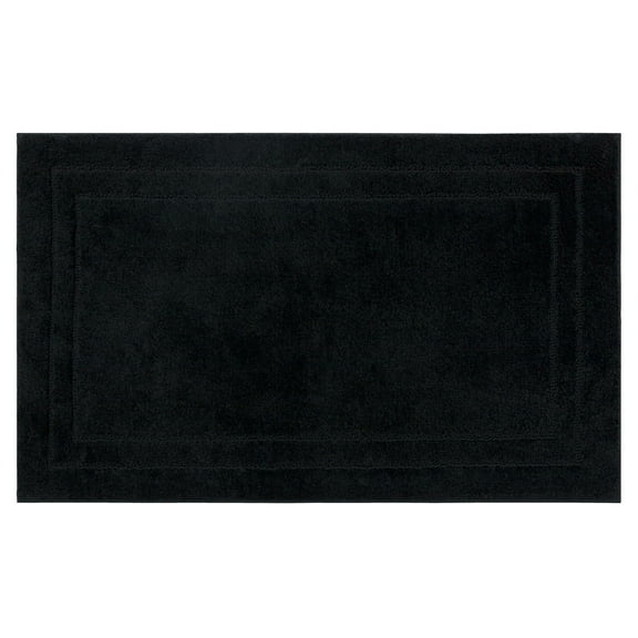Mohawk Diplomat Bath Mat Soft Absorbent Quick Dry Machine Washable Non-Slip Bathroom Mat, Black, 20" x 34"