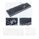 thumbnail image 3 of Pegatinas laterales para teclado de altura DSA para teclas de membrana mecánicas de escritorio, fáciles de usar blanco negro, 3 of 8