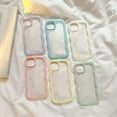 thumbnail image 4 of Compatible with Clear iPhone 12 Pro Max Case Cute Simple Curly Wave Bumper Case Aesthetic Phone Case for Girls Women Soft TPU Protective Phone Cover-Purple, 4 of 11