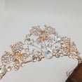 thumbnail image 3 of Corona de mariposa para novia, corona de diamantes de imitación, tiaras de reina, joyería para el cabello de boda para mujer (dorado) Adepaton CDWJ338-2, 3 of 7