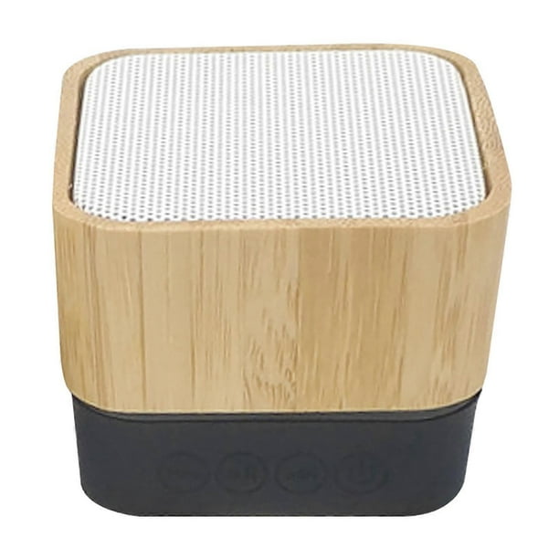 Squared Wooden Bluetooth-Compatible Speaker Portable 3D Stereo Music Loudspeaker for Party Beach Camping