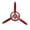 Red, variant on 7829 26.4x26.4 Foot Old Aircraft Fan Quiet Wall Clock Iron Sculpture Deck Industrial Fashion Home Gift