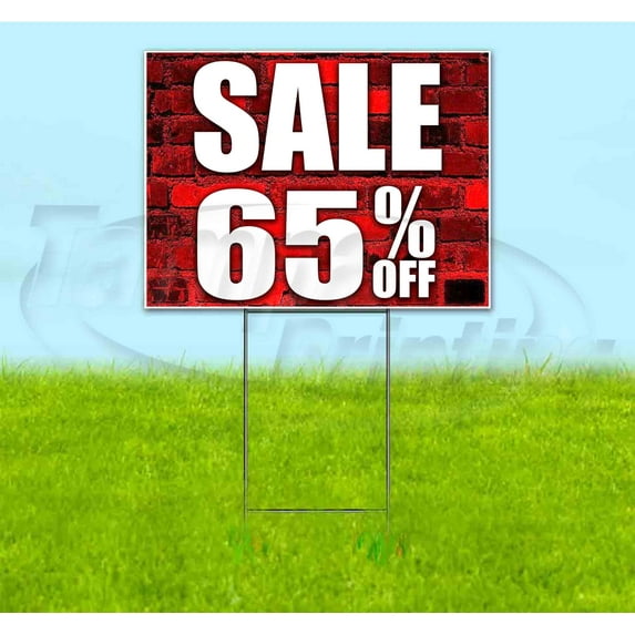 Sale 65% Off (18" x 24") Yard Sign, Includes Metal Step Stake