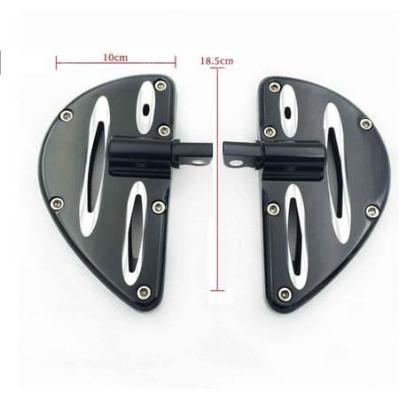 Motorcycle Passenger Floorboards - HTT Motorcycle Rear Black CNC Deep Cut Passenger Stretched Floorboards For Harley Davidson Touring Road Glide Custom Road King Classic CVO