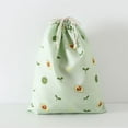 thumbnail image 3 of Bolsa de lino y algodón con cordón, con estampado de flores y plantas, para regalo de Navidad, para guardar llaves, monedas, dulces, organizador de cosméticos y joyas para viajes, 3 of 5