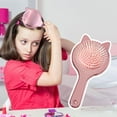 thumbnail image 4 of RV 1 pieza (rosa) Juego de cepillos para el cabello para niñas, juego de cepillos y peines para niñas, cabello húmedo y seco, lindo y brillante peine con bolsa de aire, peine de masaje, cepillo para desenredar, peine de peluquería BRILLAR Rojo Verde, 4 of 5