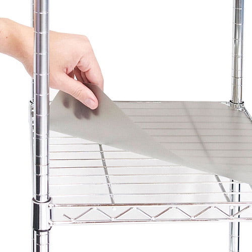 Seville Classics 2 Individual Smoke Gray Fitted Shelf Liners, Designed