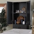 thumbnail image 3 of Mainstays 72" 4 Door Storage Cabinet, White, 3 of 8