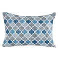 thumbnail image 7 of Morocco Geometric Quatrefoil Plaid Outdoor Pillow Covers Waterproof Throw Pillow Cover 20x12 Set of 2,Rectangle Decorative Pillowcases Cushion Case for Patio Sofa Couch,Blue and Grey Lattice on Linen, 7 of 7