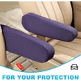 thumbnail image 4 of YISITIAN 2 PCS Car Front Seat Armrest Covers, Elastic Fabric Auto Seat Armrest Protectors, Universal Seat Arm Rest Cover Replacement, Vehicle Interior Decor Accessories (Purple) CJ919-48729, 4 of 6
