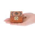 thumbnail image 1 of Amdohai Retro Wooden Musical Box Hand Crank Music Box Exquisite, 1 of 8