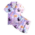 thumbnail image 4 of 12-13 Years Teen Girl's Halloween Pajama Set Short Sleeved Shorts Home Clothes Halloween Pj Set Bluey Halloween Costume, 4 of 5