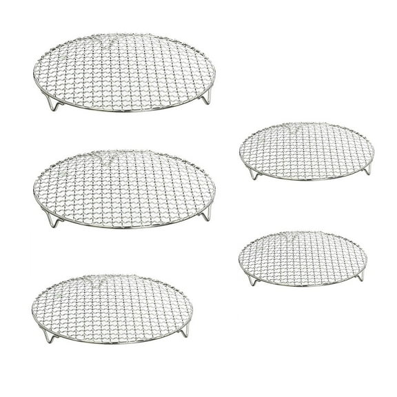 SPRING PARK Round Cooling Cooking Racks, Stainless Steel Round Steaming Baking Rack, Multi-Purpose for Canning Air Fryer Pressure Cooker, Dishwasher Safe