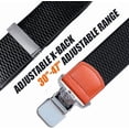 thumbnail image 3 of HBlife Men's Adjustable X-Back with Clips Suspenders, Navy Blue, 3 of 6