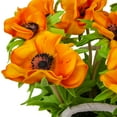 thumbnail image 4 of 10 in. Orange Anemone Flower Bouquet in White Basket, 4 of 4