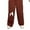 Burgundy, variant on Plus Size Suit Pants Plain Straight Leg Khaki 0XL (12)
