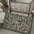 thumbnail image 3 of BERTHMEER 3'x5' Area Rugs for Living Room Kitchen Bedroom Rugs Non Slip Washable Floral Blackish Green Vintage Carpets Oriental Flower Office Dorm Traditional Throw Rugs, Multicolor, 3 of 8