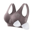 thumbnail image 2 of Gmluru Womens Bras Seamless Sports Bra Wirefree Yoga Bra With Removable Pads Gray Up to 65% Off!, 2 of 4