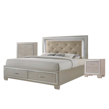 Picket House Furnishings Glamour 3 Piece King Storage Bedroom Set