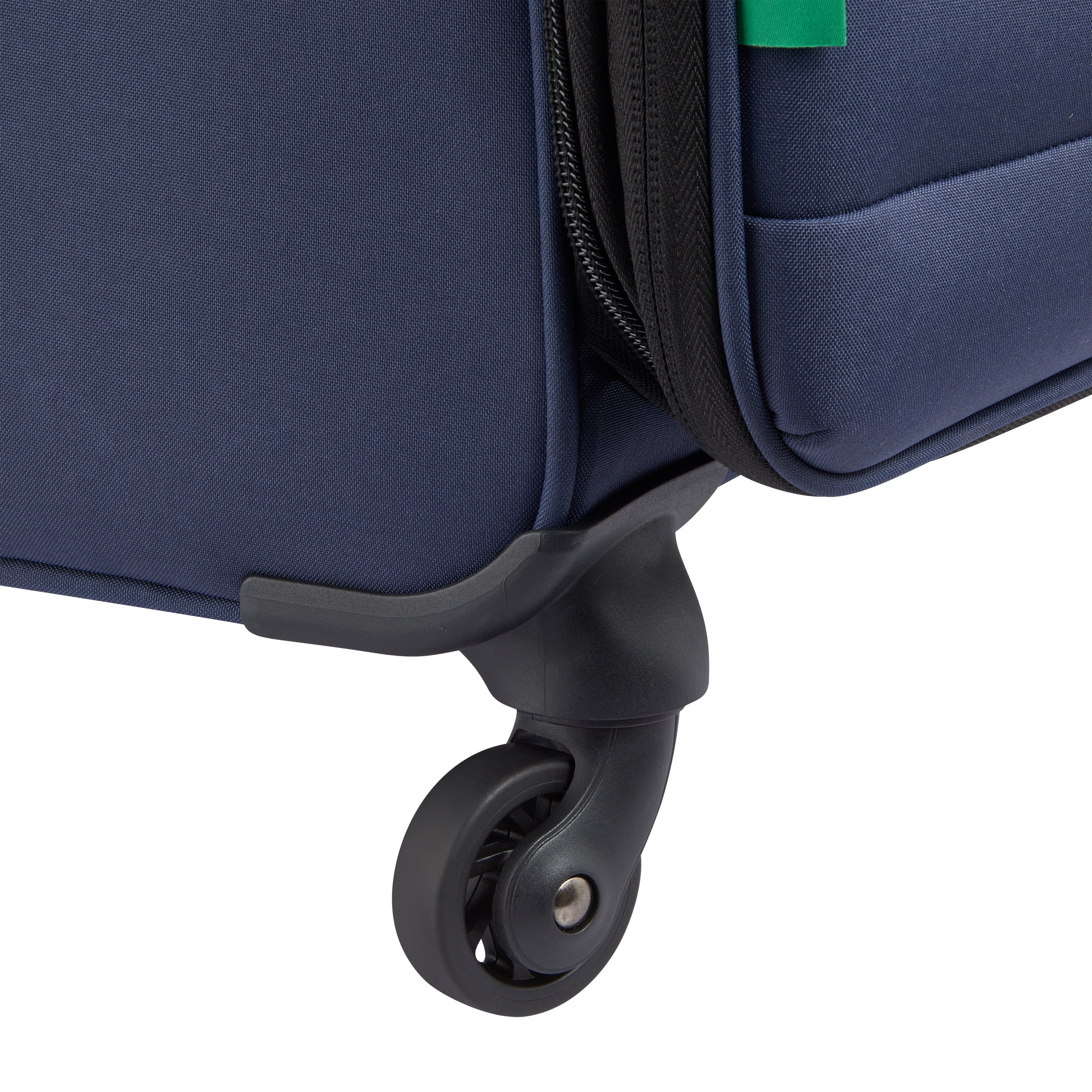 United Colors of Benetton x Delsey Paris, Ribbed Softside 27" Large Checked Expandable Spinner Luggage, Navy