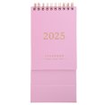 thumbnail image 4 of Calendario de escritorio pequeño (julio de 2024 a diciembre de 2025), mini calendario chino plegable, de pie, con espiral, planificador mensual independiente para oficina y escuela, color rosa., 4 of 5