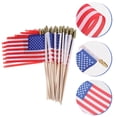 thumbnail image 3 of 40pcs Small American Flags On Stick Mini American Flags For 4th Of July Memorial Day Independence Day Decorations, 3 of 3