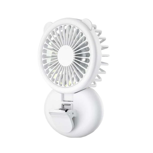 Moyic Ventilador de mano Mini Máquina pequeña Ventiladores de Herramienta de enfriamiento recargable Viajes al aire libre Senderismo Electrodomésticos Blanco