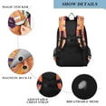 thumbnail image 4 of FORMRS Unisex School Backpack 17" Student Travel Bag with Laptop Compartment, Orange Hand Drawn Floral, 4 of 7