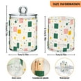 thumbnail image 5 of Yayeee 2 Pack Qtip Holder Bathroom Cotton Swab Canister with Lid Clear Dispenser Set, Green Abstract Pattern, 5 of 6