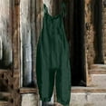 thumbnail image 2 of Breezora Women's Comfortable Wide Leg Jumpsuit with Adjustable Straps and Side Pockets for Summer Wear XL Size Green, 2 of 3