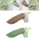 thumbnail image 5 of 2 manijas con formas lindas para topes de puerta, cubiertas protectoras para perillas de puertas de baño y oficina marrón verde, 5 of 9