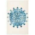 thumbnail image 2 of Safavieh Dip Dye Jasmyn Floral Wool Area Rug, Ivory/Blue, 5' x 8', 2 of 10