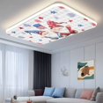 thumbnail image 3 of 2 Pack Magnetic Fluorescent Light Covers, 2x4 Ft,Red Blue Gnome American Flag Independence Day Magnetic Light Covers for Ceiling Lights Classroom Office Home Decor, 3 of 9