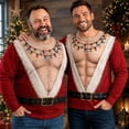 thumbnail image 4 of Ugly Christmas Sweatshirt Mens Xmas Pullover Festival Party Long Sleeve Shirts, 4 of 5