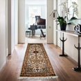 thumbnail image 1 of Love Ivory Floral Medallion Hand Knotted Runner Rug Wool Silk Carpet (6 x 2)', 1 of 9