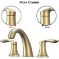 thumbnail image 4 of Bathroom Sink Faucet, 8 inch 3 Hole 2 Handle Widespread Faucet with Stainless Steel Pop Up Drain and Hose, 4 of 7