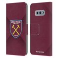 thumbnail image 1 of Head Case Designs Officially Licensed West Ham United FC Crest Gradient Leather Book Wallet Case Cover Compatible with Samsung Galaxy S10e, 1 of 6