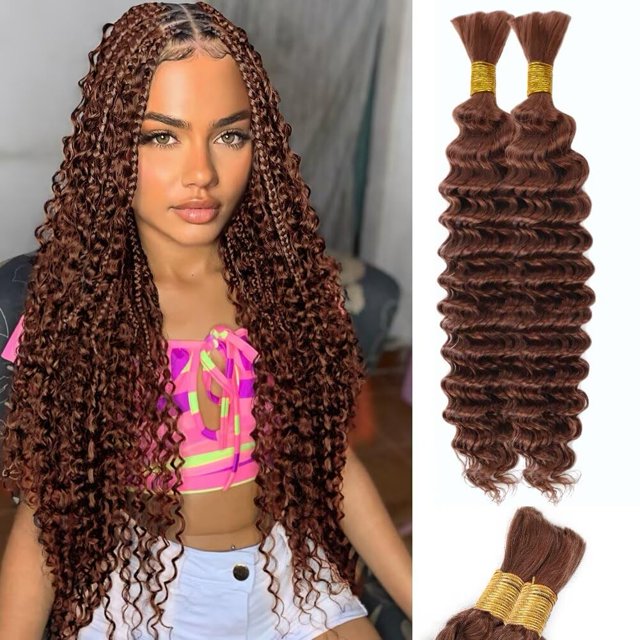Cabello trenzado SOYI HAIR Deep Water Wave, 100 g, 56 cm, marrón