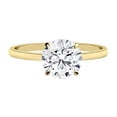 thumbnail image 3 of Cora Jewellery 2CT Round Moissanite Hidden Halo Engagement Ring for Women, 18K Yellow Gold, 12 US, 3 of 5
