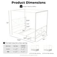 thumbnail image 4 of Furniture of America Rosedale Modern Metal X-Cross Canopy Bed, Full Size, Gold, 4 of 14