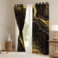thumbnail image 3 of Homewish Fulid Striped Artistic Blackout Curtains Set of 2 (52x84 Each),Marble Texture Pattern Window Curtains,Gold Sequin Print Curtains and Drapes For Men Women,Breathable Home Decor, 3 of 6
