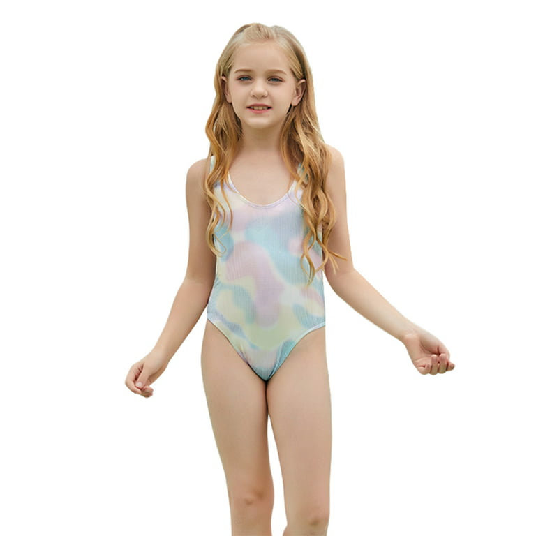Uccdo Girls One-Piece/Two-Pieces Swimsuits Swimwear Children Holiday Beach  Wear Bathing Suit 7-12Y 