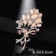 thumbnail image 3 of Fashion Opal Stone Flower Bouquet Brooch Pin Birthday Gift Brooches For Women Rhinestone Brooch Pin Accessories, 3 of 7
