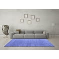 thumbnail image 3 of Ahgly Company Machine Washable Indoor Square Abstract Blue Modern Area Rugs, 5' Square, 3 of 4