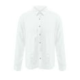 thumbnail image 4 of Dagugfen Button down Shirts for Men Dress Long Sleeve Loose Lightweight Business Office Casual Work Shirts for Wedding, 4 of 5