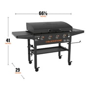 Blackstone Original Outdoor Griddle, 4-Burner 36 Propane Flat Top Grill with Hood, Black